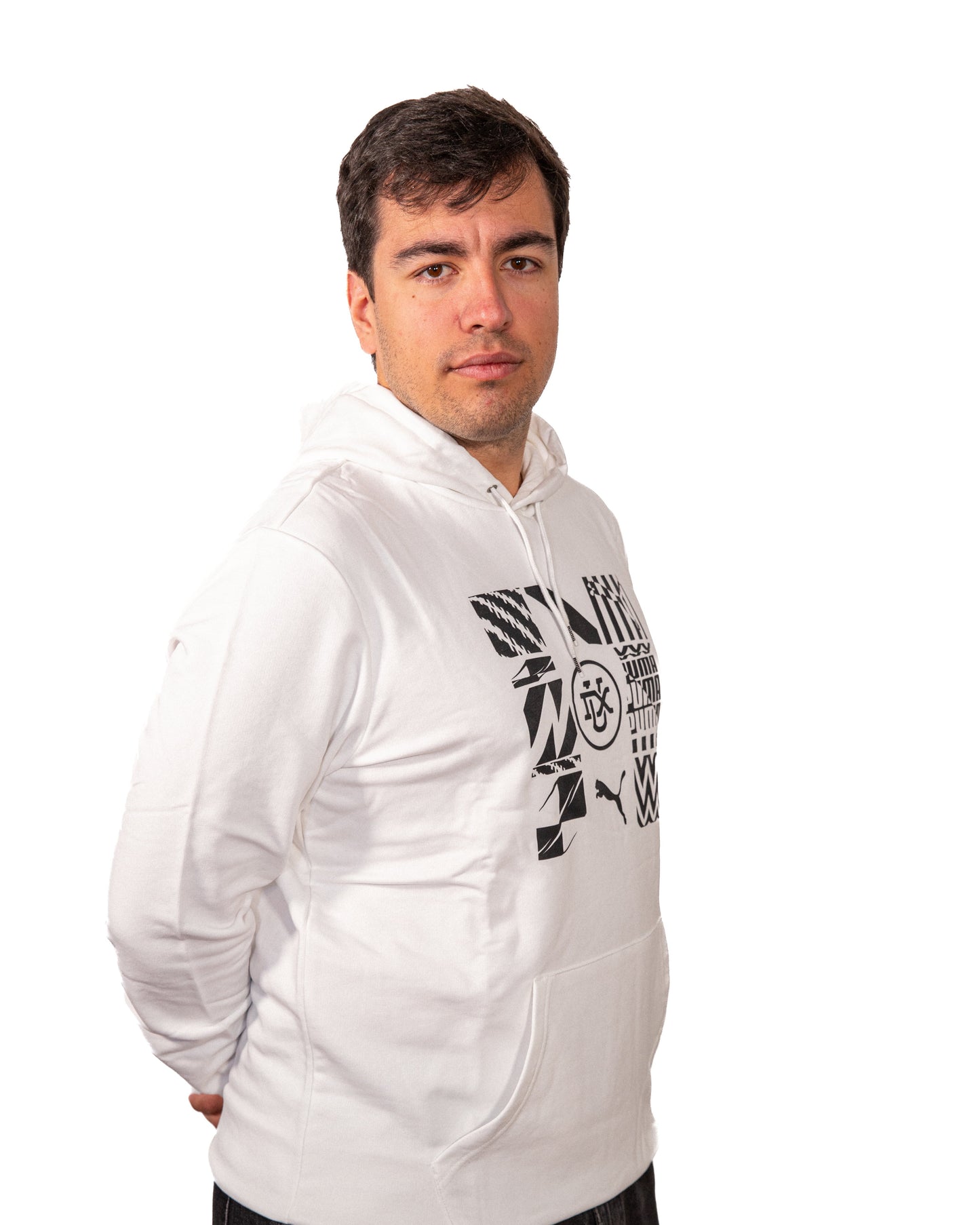Sudadera blanca con capucha PUMA x DUX