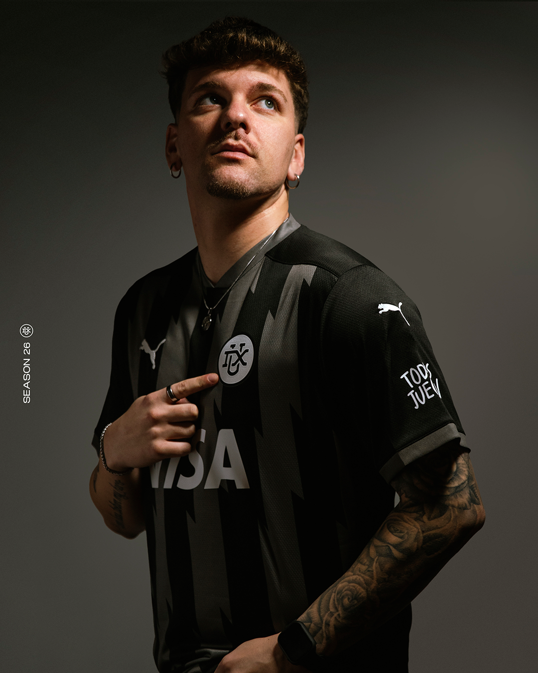 Camiseta Hombre 2ª Equipación Negra 25/26